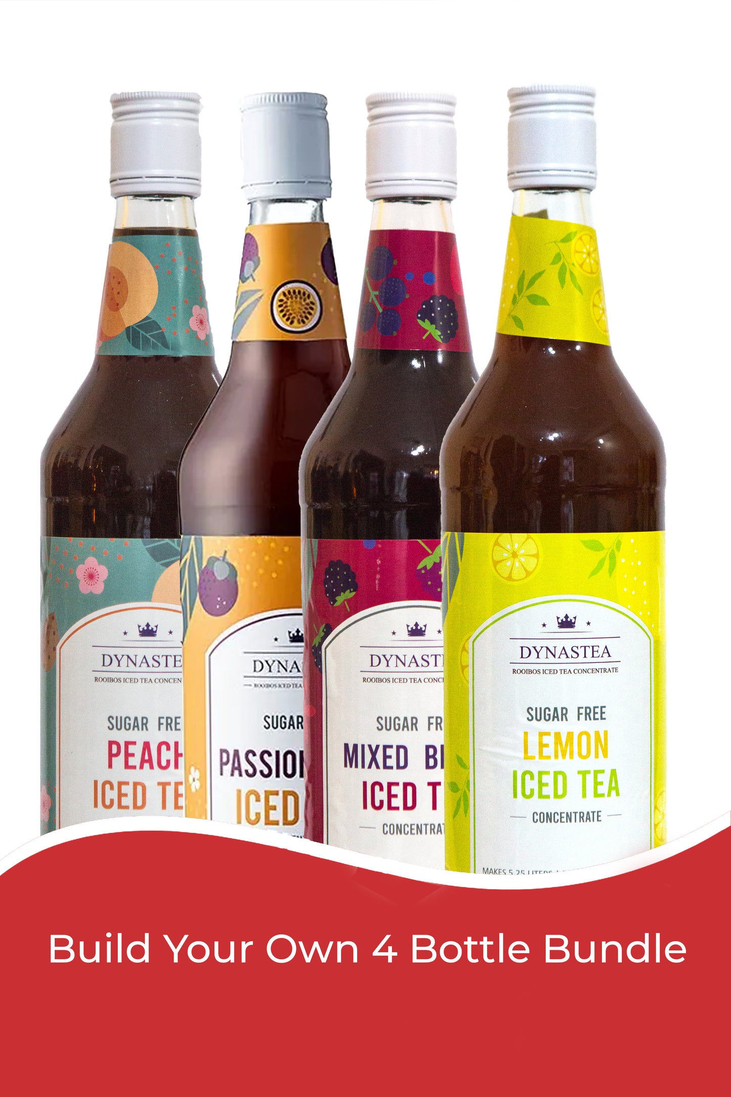 4 x Iced tea bundle deal - Mixed Flavours (Peach, Passion Fruit, Mixed Berry and Lemon)