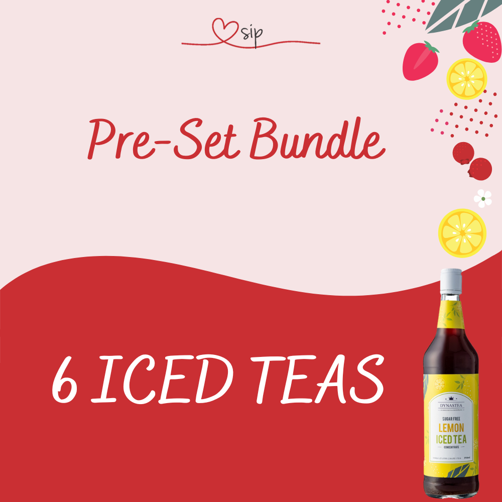 6 x Iced tea bundle deal - Mixed Flavours (Peach, Passion Fruit, Mixed Berry, Lemon, Mango and Pomegranate)