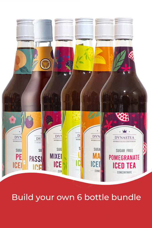 6 x Iced tea bundle deal - Mixed Flavours (Peach, Passion Fruit, Mixed Berry, Lemon, Mango and Pomegranate)