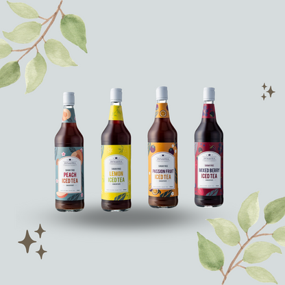 4 x Iced tea bundle deal - Mixed Flavours (Peach, Passion Fruit, Mixed Berry and Lemon)