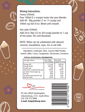 Sugar-free Vegan Coffee Freezo Powder | Wholesale