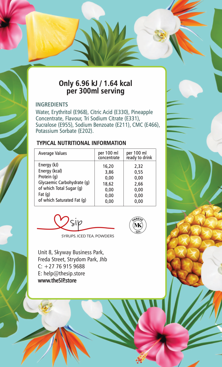 Pina Colada Sugar-Free Syrup – The SIP Store SA