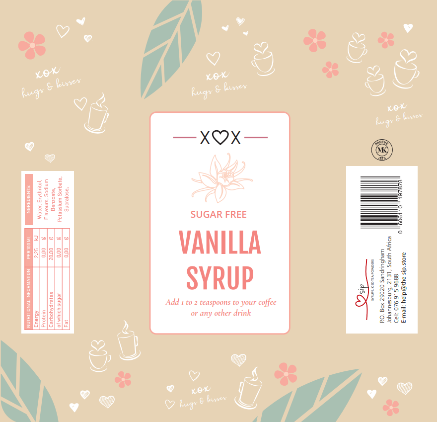 Sugar-free Vanilla Coffee Syrup